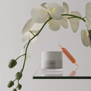 Coffret Rituel Sérénité Confort de Laboratoire Amaé. Une crème onctueuse hydratation intense et des ampoules nutritives Hyalu Plus, pour hydrater, nourrir et revitaliser les peaux sèches ou déshydratées, présenté dans un emballage chic et apaisant.